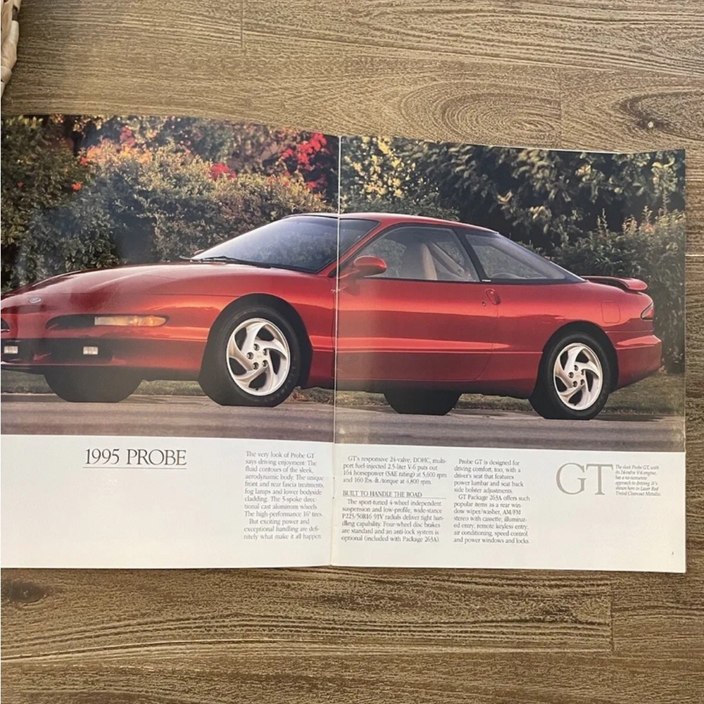 1995 FORD PROBE DEALER SHOWROOM SALES BROCHURE CATALOG GUIDE BOOKLET - Picture 2 of 8